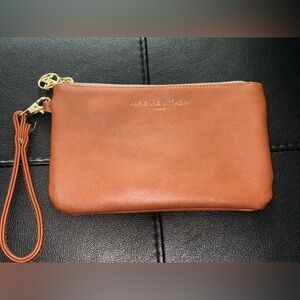 Adrienne Vittadini Cognac Charging Wallet Wristlet